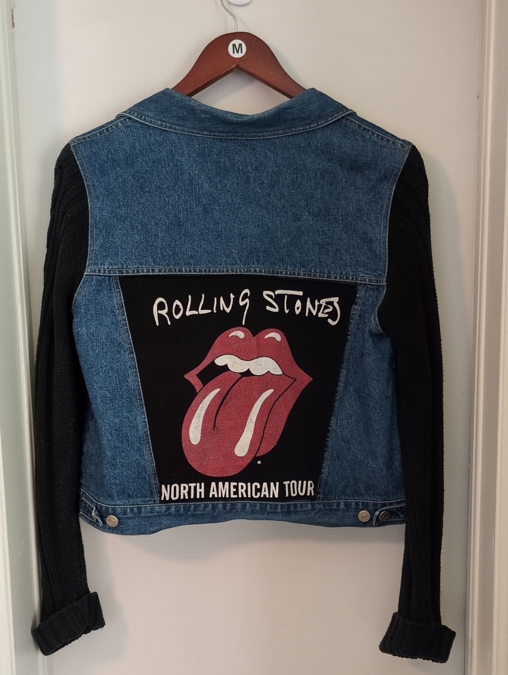 Rolling Stones Jean Jacket With Sweater Sleeves